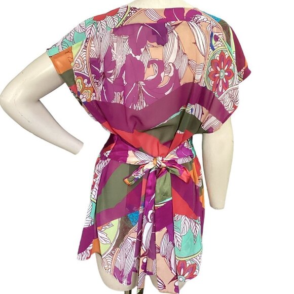 Lane Bryant Short Sleeve Tie Waist Surplice Tunic/Dress Sz 14/16 #182J - Picture 5 of 8